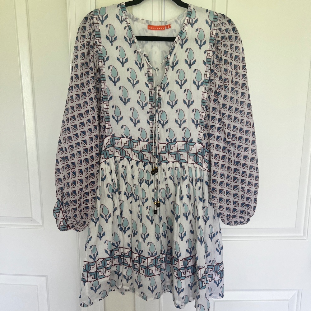Long-sleeve Oliphant mini dress - size small EUC!